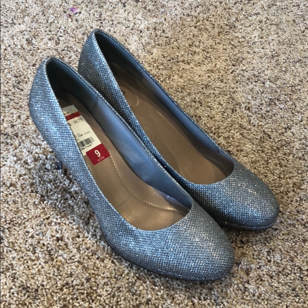 New silver heels
